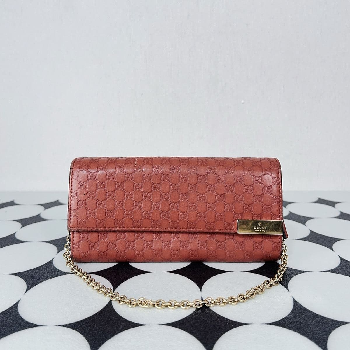 Gucci Printed Leather Mini Bag, , condition grade A