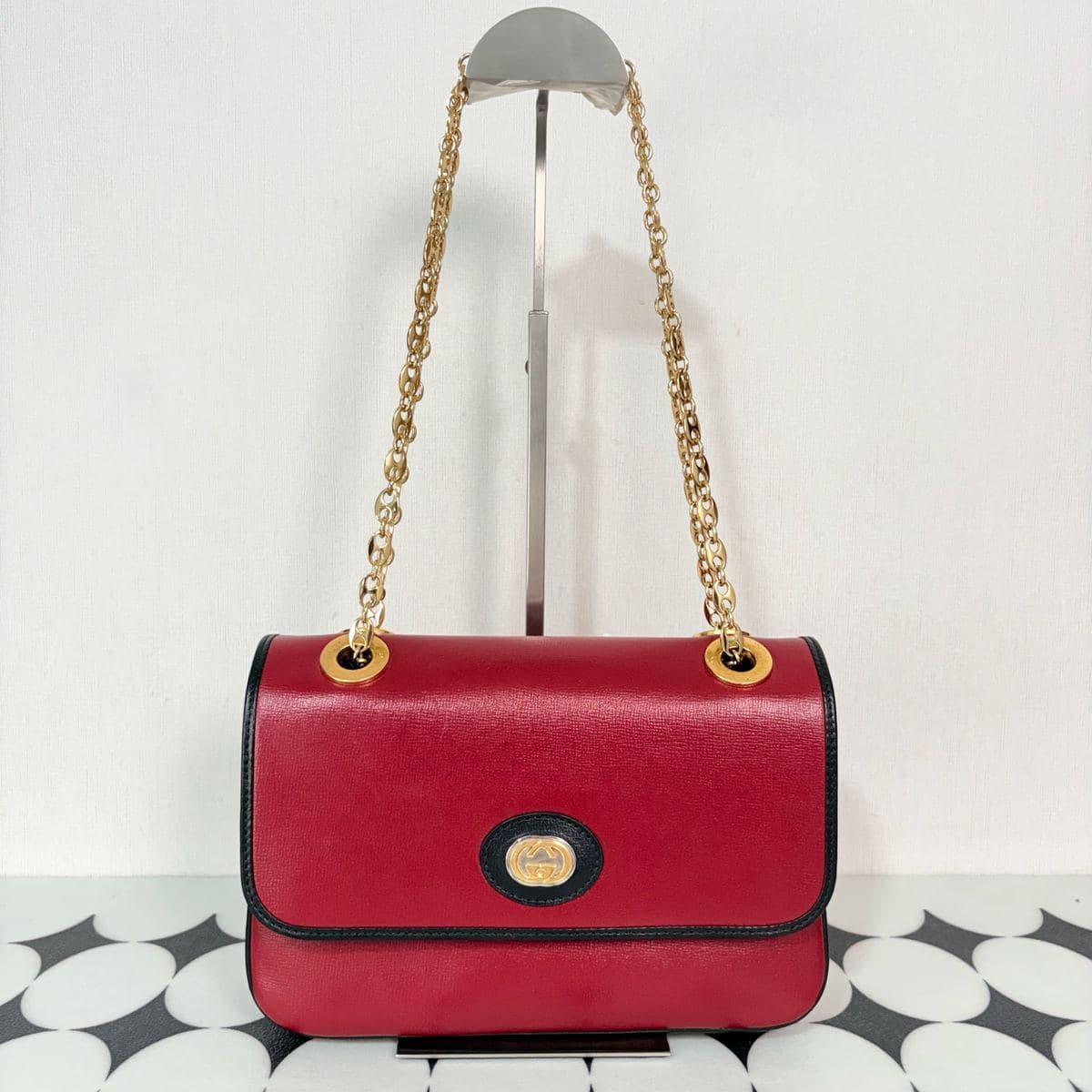 Gucci Leather Messenger Bag, , condition grade A