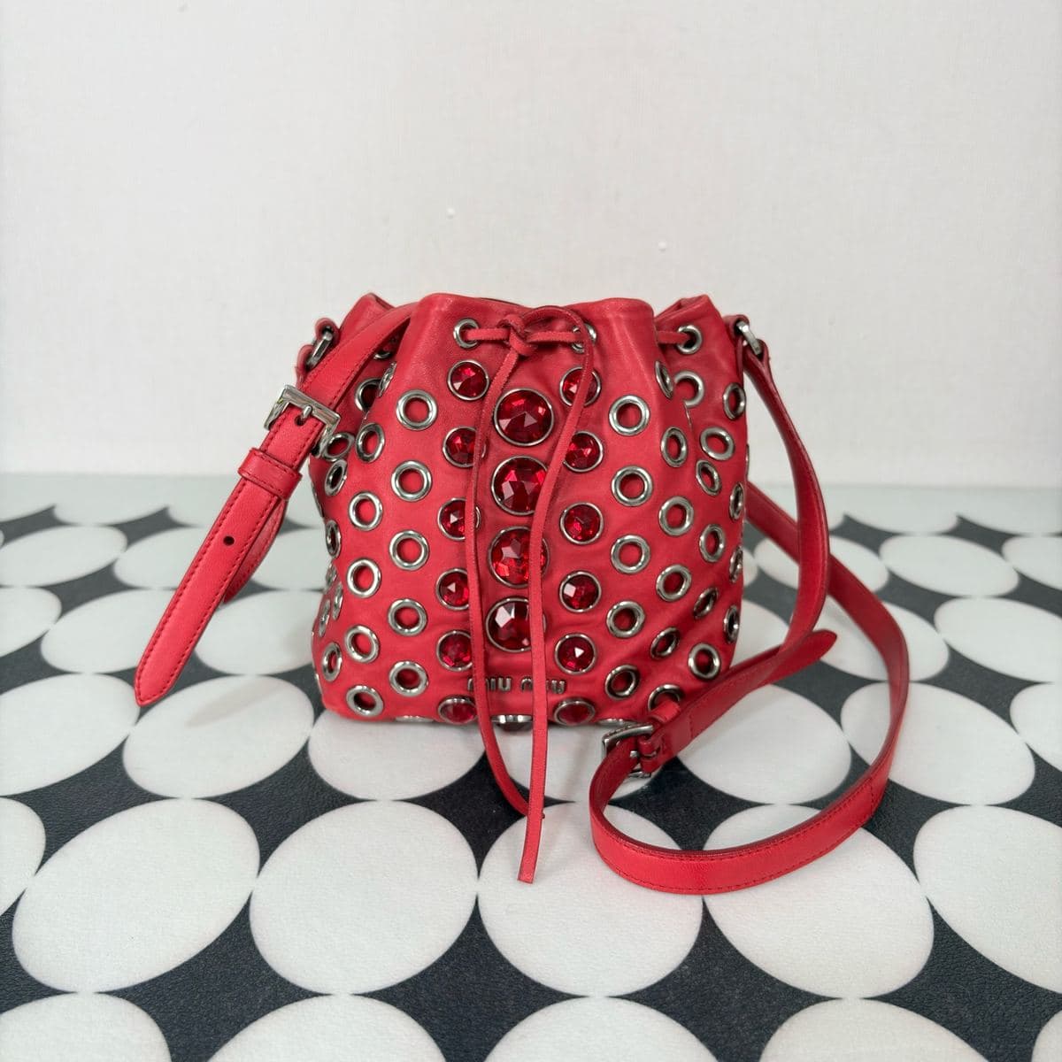 Miu Miu Crystal Cut-out Bucket Bag — photo 1