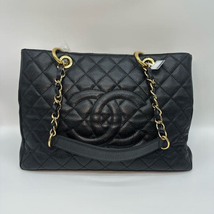Chanel Grand Shopping Tote, Black / gold hardware, condition grade A