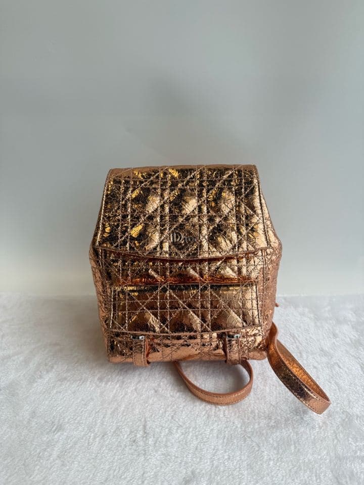 Dior Cannage Backpack, Rose gold, condition grade A