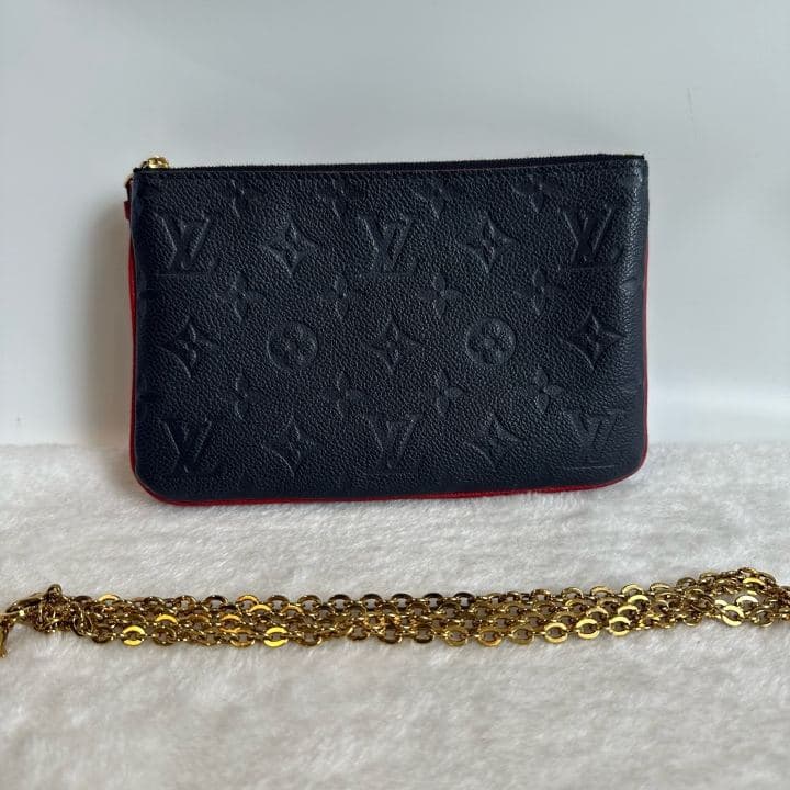 Louis Vuitton Wallet on Chain, Red / Blue, condition grade A