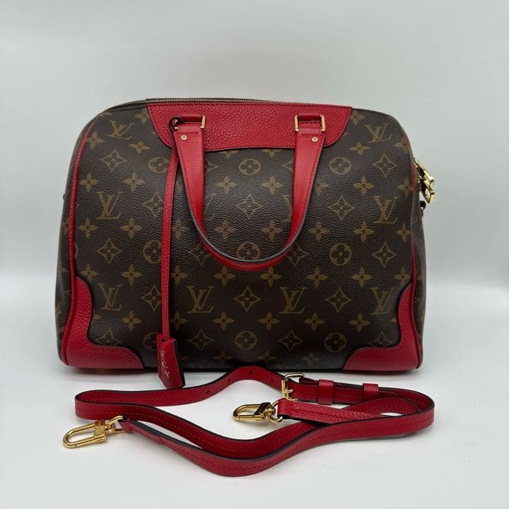 Louis Vuitton Monogram Boston Bag, Brown / Red, condition grade A